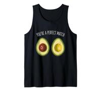 Avocado Amor You're A Perfect Match Boda San Valentín Camiseta sin Mangas