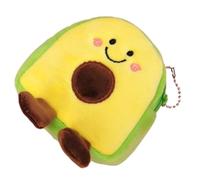 Avocado Coin Purse, Adorable Fruit Shape Change Holder, Crystal Plush Compact & Secure Money Organizer for Kids, Fun Accessory Gift for Boys Girls Teens, Soft Fabric Pocket Size Wallet, 9x8.5x4cm