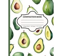 Avocado Composition Notebook: • Soft Matte Cover • 7.5" x 9.25" Size • 120 Pages • College Ruled • Full Color Front and Back