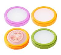 Avocado Keeper - Onion Storage Container | Tomato Saver | Silicone Avocado Saver To Keep Fresh, Silicone Fruit Saver, Set Of 4 Fruit And Vegetable Savers, Avocado Keeper For Fridge, Fruit Saver