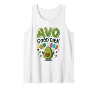 Avocado Lover AVO Good Day Food Juego de Palabras Guacamole Camiseta sin Mangas