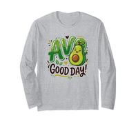 Avocado Lover AVO Good Day Food Juego de Palabras Guacamole Manga Larga