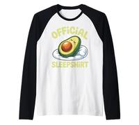 Avocado Official Sleep Pajamas Nightgown Sleepy Avocado Camiseta Manga Raglan