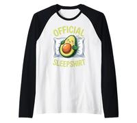 Avocado Official Sleep Pajamas Nightgown Sleepy Avocado Camiseta Manga Raglan
