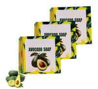 Avocado Soap for Skin, Handmade AvocadoSoap Bar,Avocado Nourishing Soap,AvocadoOil Cleansing Soaps,Moisturizing SoapBar for Women & Men 100g (3)