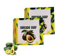 Avocado Soap for Skin, Handmade AvocadoSoap Bar,Avocado Nourishing Soap,AvocadoOil Cleansing Soaps,Moisturizing SoapBar for Women & Men 100g (2)