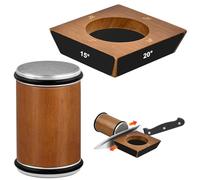 AvoDovA Afilador de Cuchillos Profesional con Ruedas, Ángulos de Afilado 15°, 18°, 20° et 22°, Afilador Manual para Cuchillos de Cocina, Base Antideslizante, Mango Ergonómico