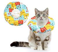 AvoDovA Collar de Recuperación para Mascotas, Collar Isabelino Gato Perro, Ajustable Collar de Protección para Mascotas, Collar de Gatito Gato Elizabeth, Collar Suave para Anti-mordida (S)