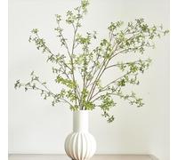 Avoeco Tallos de vegetación artificial, ramas de plantas falsas de 47 pulgadas de alto, hoja de ramita de perulatus sintética de tacto real para el hogar, jardín, oficina, boda, jarrón, decoración de