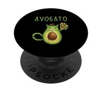 Avogato Cinco De Mayo Regalo Cinco De Meow Avogato Cat Aguacate PopSockets PopGrip Adhesivo