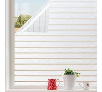 Avoid Vinilo Adhesivo Cristal con Rayas Horizontales - Lámina Privacidad para Ventanas - Vinilo Transparente Adhesivo Sin Taladrar - Reutilizable - Incluye Espátula, Cúter y Pulverizador (45x300 cm)