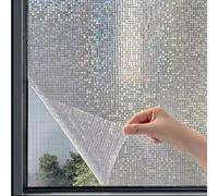 AVOID Vinilo Cristal Efecto Mosaico con Efecto Arcoíris Solar - Vinilo Ventana con Privacidad y Protección UV - Lámina para Ventanas sin Taladrar - Incluye Espátula, Cúter y Pulverizador (60 x 300 cm)
