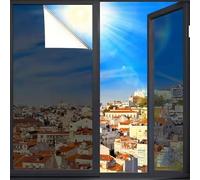 Avoid Vinilo Espejo para Ventanas Plata y Negro - Vinilo Adhesivo Cristal con Efecto Espejo - Protección UV y Ahorro Energético - Sin Taladrar - Incluye Espátula, Cúter y Pulverizador (120x300 cm)