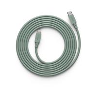 Avolt Cable 1 USB - Cable de 2 m con certificado MFi, carga rápida de 60 W para iPhone, iPad, silicona duradera y flexible, diseño escandinavo (USB-C a Lightning, Verde)