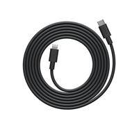 Avolt Cable 1 USB - Cable de 2 m con certificado MFi, carga rápida de 60 W para iPhone, iPad, silicona duradera y flexible, diseño escandinavo (USB-C a Lightning, Negro)