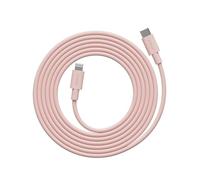 Avolt Cable 1 USB - Cable de 2 m con certificado MFi, carga rápida de 60 W para iPhone, iPad, silicona duradera y flexible, diseño escandinavo (USB-C a Lightning, Rosa)