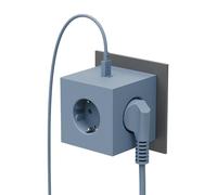 Avolt Enchufe Cubo - El Primer Ladrón de Cubos de Enchufe de Diseño del Mundo con Dos Puertos USB C - Cargador Alargador Multiple para Hogares y Oficinas con Estilo (Azul)