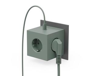 Avolt Enchufe Cubo - El Primer Ladrón de Cubos de Enchufe de Diseño del Mundo con Dos Puertos USB C - Cargador Alargador Multiple para Hogares y Oficinas con Estilo (Verde)