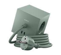 Avolt Regleta Cubo USB-C de Diseño Escandinavo | 3 Enchufes Eléctricos + 2 Puertos USB-C Carga Rápida 30W | Base Magnética