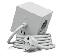 Avolt Square 1 Regleta Cubo de Diseño, 3 Enchufes, 2 USB-C 30W, 1,8m