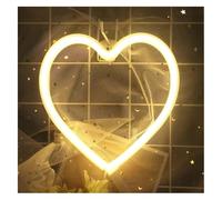 Avoltre Letras de colores, iluminación neón interior, letrero colgante pared con forma corazón luces de neón(Amarillo)