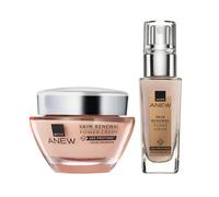 AVON Anew Protinol Power Duo Crema de Día50ml + Sérum 30ml Para una Piel Más Fuerte y de Aspecto Saludable Dúo Facial Antiedad con Colágeno Cruelty Free