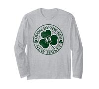 Avon by-The-Sea, Nueva Jersey, Irish Shamrock, NJ, Recuerdo Retro Manga Larga