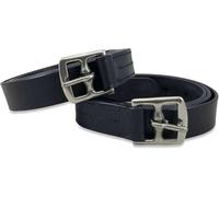 Avon Equine Cuero de estribo negro y marrón (46 a 56 pulgadas) (48 pulgadas, negro)