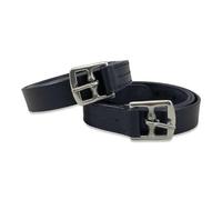 Avon Equine Cuero de estribo negro y marrón (46 a 56 pulgadas) (54 pulgadas, negro)