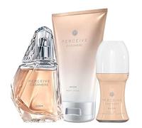 Avon Juego de perfume Perceive Cashmere 3 piezas Eau de Parfum Spray 50 ml Loción corporal 150 ml y desodoroller 50 ml para mujer