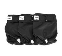 Avont 3 Packs Pañales Lavables para Perra- Pañales Reutilizables Altamente Absorbentes para Mascotas, Bragas Higiénica para Perras en Celo, Incontinencia Canina y Viajes De Larga Distancia -M,Negro