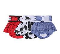Avont 3 Piezas Pañales Lavables para Perras, Dog Diapers Tipo Faldas Bragas Reutilizables y Ajustables para Perro Hembra en Celo -M 33-48 CM