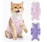 Avont Body para Gato de 2 Piezas, Traje de Recuperación Después de la Cirugía, Castración, Esterilización, Destete, Traje de Protección contra Fugas para Gatos, Heridas Abdominales - Unicornio (M)