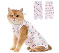 Avont Traje de Recuperación para Gato, Ropa Protectora Postoperatorio y Protección Recuperación Quirúrgica Después de la Cirugía contra Lamer la Piel para Gatos Hembra -L Unicornio