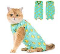 Avont Traje de Recuperación para Gato, Ropa Protectora Postoperatorio y Protección Recuperación Quirúrgica Después de la Cirugía contra Lamer la Piel para Gatos Hembra -Pato, M