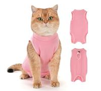 Avont Traje de Recuperación para Gatos Tras Cirugía -Rosa(S)