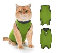 Avont Traje de Recuperación para Gatos Tras Cirugía -Verde (L)