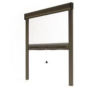 Avosdim Estor mosquitera, para ventana, de aluminio, de lujo - Altura de 100 cm x Longitud de 80 cm recortable - Bronce - Protección contra insectos