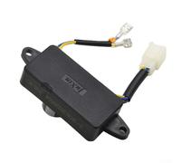 AVR Regulador de voltaje automático rectificador para generadores monofásicos de 1 kW - 3 kW - 250 V 220 μF condensador, enchufe de 4 hilos + 2 cables de cepillo de carbono, 1