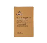 Avril Jabón Prensado en Frío Facial Exfoliante Canela y Menta 100 g