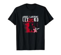 Avril Lavigne Let Go - Pintura en Aerosol Oficial Camiseta, Hombre, Negro, M