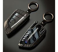 AvryLuky Funda de aleación para llaves de coche para BMW 1 3 5 7 Series 525li 530 F48 X1 X2 X3 X4 X5 X6 Classic Engine Head Concept (A Style Carbon Fiber)