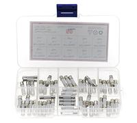 AVSBBYEPS Fusible 50 unids/Caja 10 Tipos de fusibles cerámicos rápidos Kit 250V 5mm x 20mm 0.25A .5A 1A 2A 3A 8A 10A 15A 20 AMP Surtido Tubos