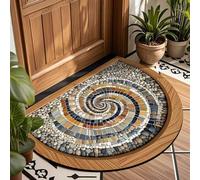 AVSMGP Alfombra 3D Illusion, Alfombra Antideslizante Pebbles con Superficie Ultrasuave Semicircular De Pelo Corto para Puerta para Interiores Y Exteriores, Salas Estar,P,5'11"x7'10"/180x240cm