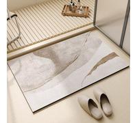 AVSMGP - Felpudo de doble línea, alfombra de barro de diatomea, de secado rápido, ultra suave y antideslizante, para cuarto de baño, pasillo, cocina, dormitorio, oficina, 40 x 60 cm, 15,7 x 23,6