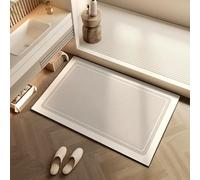 AVSMGP - Felpudo de doble línea, alfombra de barro de diatomea, de secado rápido, ultra suave y antideslizante, para cuarto de baño, pasillo, cocina, dormitorio, oficina, 60 x 90 cm, 23,6 x 35,4