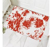 AVSMGP Felpudo De Halloween Que Cambia De Color, Alfombra De Baño con Huellas De Sangre Que Se Vuelve Roja Al Mojarse Alfombras Antideslizantes,E,40x60cm(15.7x23.6)