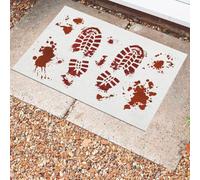 AVSMGP Felpudo De Halloween Que Cambia De Color, Alfombra De Baño con Huellas De Sangre Que Se Vuelve Roja Al Mojarse Alfombras Antideslizantes,C,80x120cm(31.5x47)