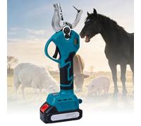 AVSMGP Herramienta Eléctrica para El Etiquetado Ganado, Etiquetadora Auricular para Animales Granja con 2 Baterías Recargables Y 6 Agujas, para Ganado Bovino, Ovino, Porcino Y Caprino,Azul