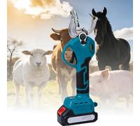 AVSMGP Herramienta Eléctrica para El Etiquetado Ganado Incluye 2 Baterías Y 6 Agujas para Crotales, Etiquetadora Orejas para Animales Granja para Ganado Bovino, Porcino, Ovino Y Caprino,Azul